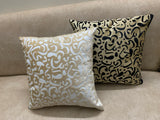 (PACK OF 3)URDU CALLIGRAPHY VELVET CUSHION COVER APPLIQUE-WHITE