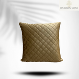 (PACK OF 3)VELVET QUILTED CUSHION COVER GOLDEN