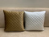 (PACK OF 3)VELVET QUILTED CUSHION COVER GOLDEN