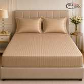 COTTON SATIN-KING SIZE FITTED BEDSHEET