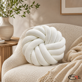 FLOWER KNOTTED BALL CUSHION-16" INCHES