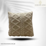 (PACK OF 3)Light Beige Fur Cushion Cover 17*17