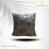 (PACK OF 3)Textured Velvet Dark Grey Cushion Cover 17*17