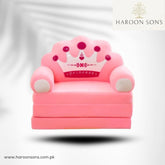 PINK PRINCESS 3-LAYERED BABY SOFA CUM BED