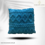 (PACK OF 3)TOWEL FUR CUSHION COVER-BLUE