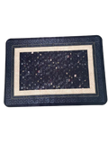 RUBBER ANTI SLIP NAVY BLUE MAT WITH VERSACE BORDER