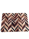 RUBBER ANTI SLIP MAT BROWN ZIG ZAG