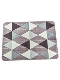RUBBER ANTI SLIP GEOMETRIC PEACH WHITE MAT