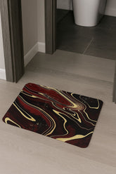 RUBBER ANTI SLIP MAT MAROON MARBLE DESIGN