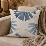 PACK OF 3 PRINTED FLOWER BLUE/WHITE CUSHION COVERS