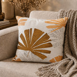 PACK OF 3 PRINTED FLOWER ORANGE/WHITE CUSHION COVERS