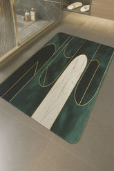 RUBBER ANTI SLIP GREEN WHITE MAT