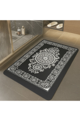 RUBBER ANTI SLIP MAT BLACK TRADITIONAL DESIGN