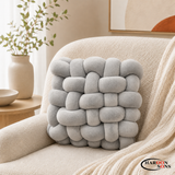 SQUARE KNOTTED IMPORTED CUSHION-14" INCHES