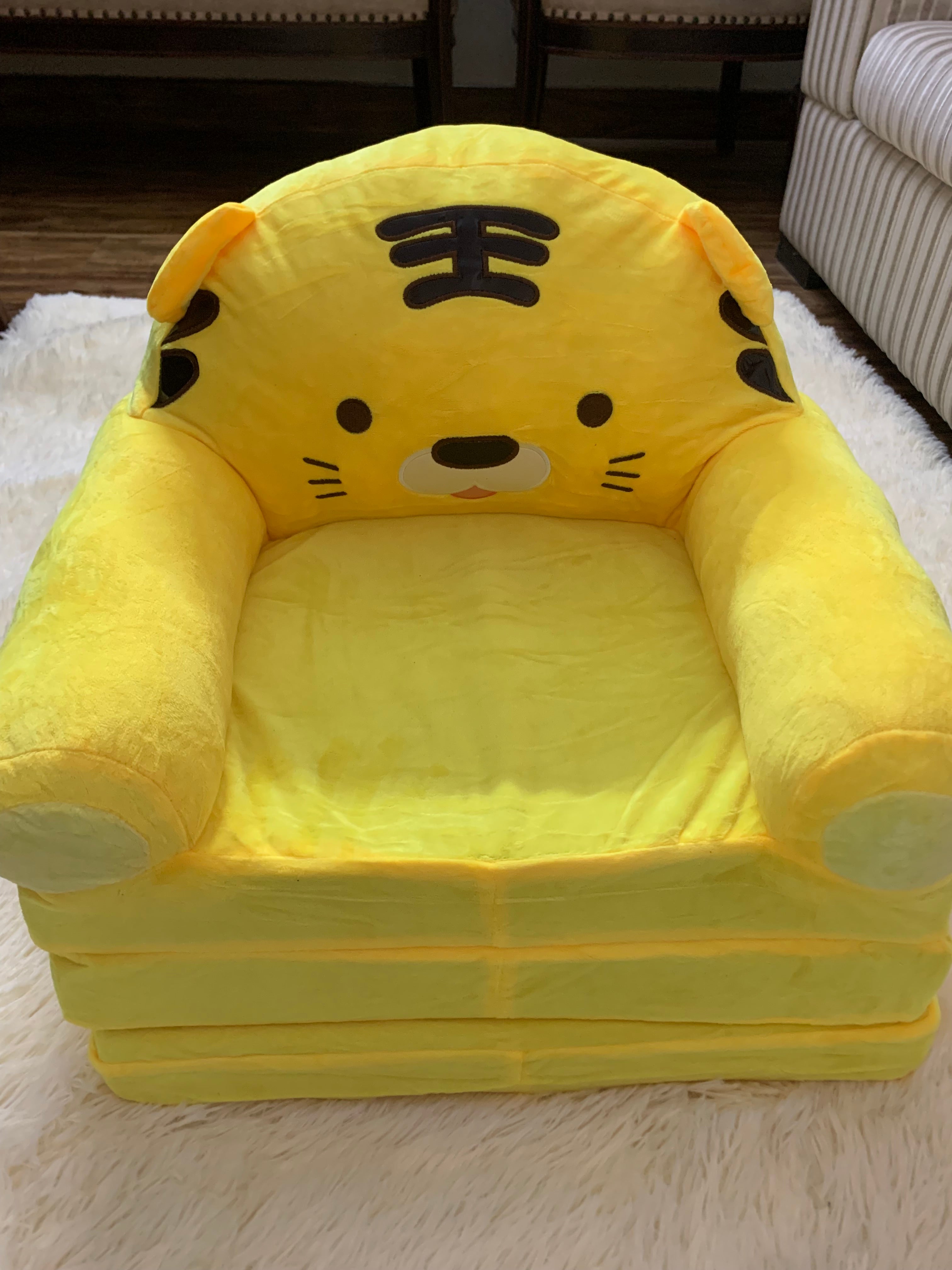 YELLOW CAT 3-LAYERED BABY SOFA CUM BED