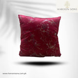 Textured Velvet Maroon Cushion Cover 17*17