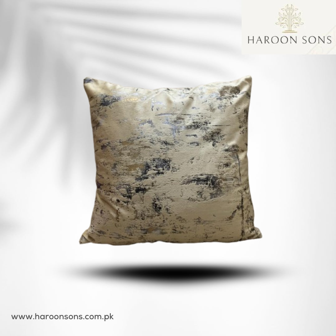 Textured Velvet Beige Cushion Cover 17*17