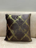 Golden Textured Brown Velvet Cushion Cover 17*17