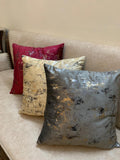 Textured Velvet Dark Grey Cushion Cover 17*17