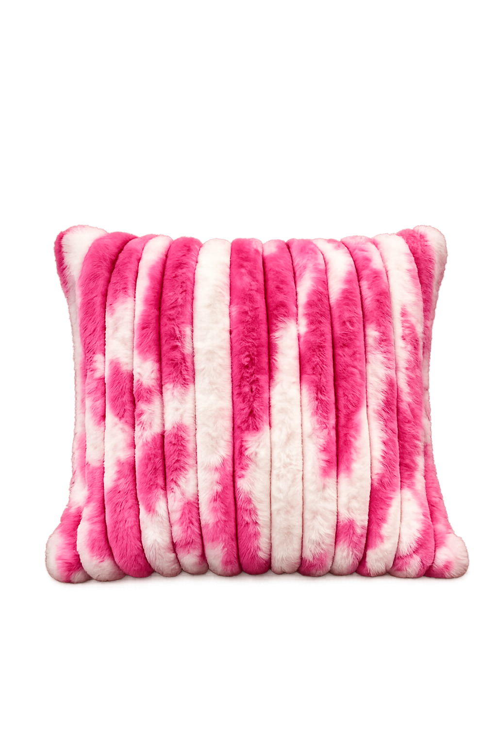 PACK OF 3 LINING RABBIT FUR WHITE/PINK CUSHION COVERS