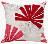 PACK OF 3 PRINTED FLOWER RED/WHITE CUSHION COVERS