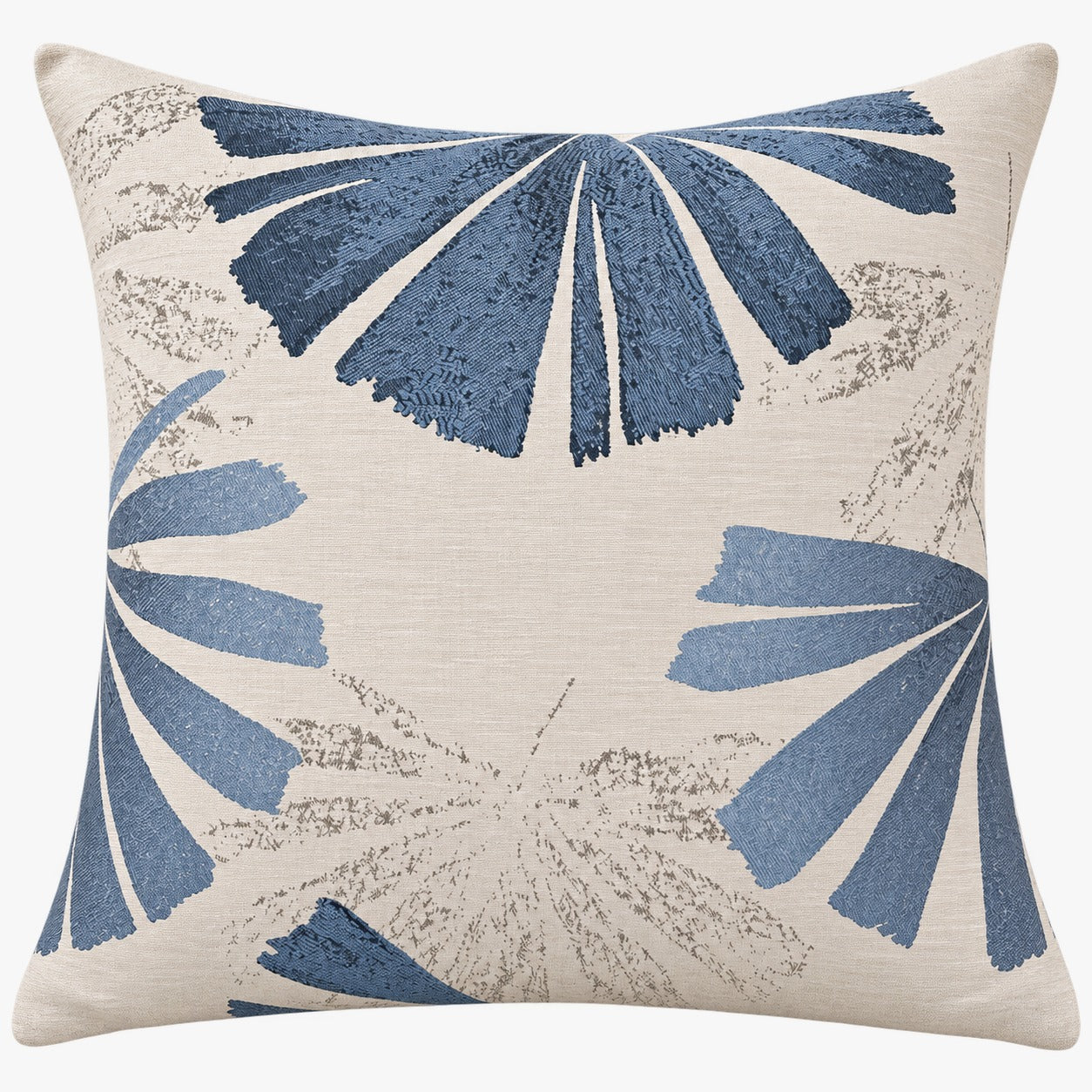 PACK OF 3 PRINTED FLOWER BLUE/WHITE CUSHION COVERS