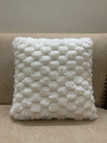 Patched Fur White Cushion Cover 17*17